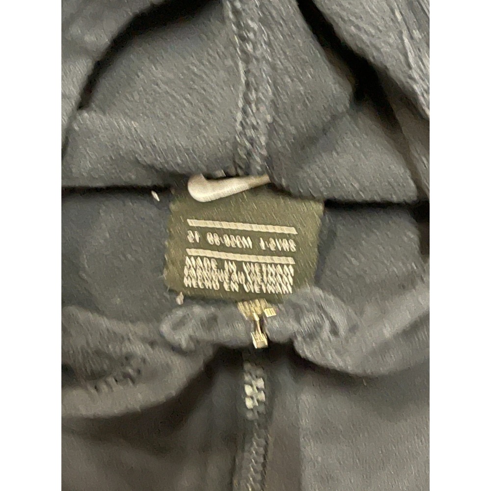 Vintage Nike Jacket Baby 2T (1-2 Years) Black Hood Club Fleece Lined‎ Full Zip - Picture 3 of 8